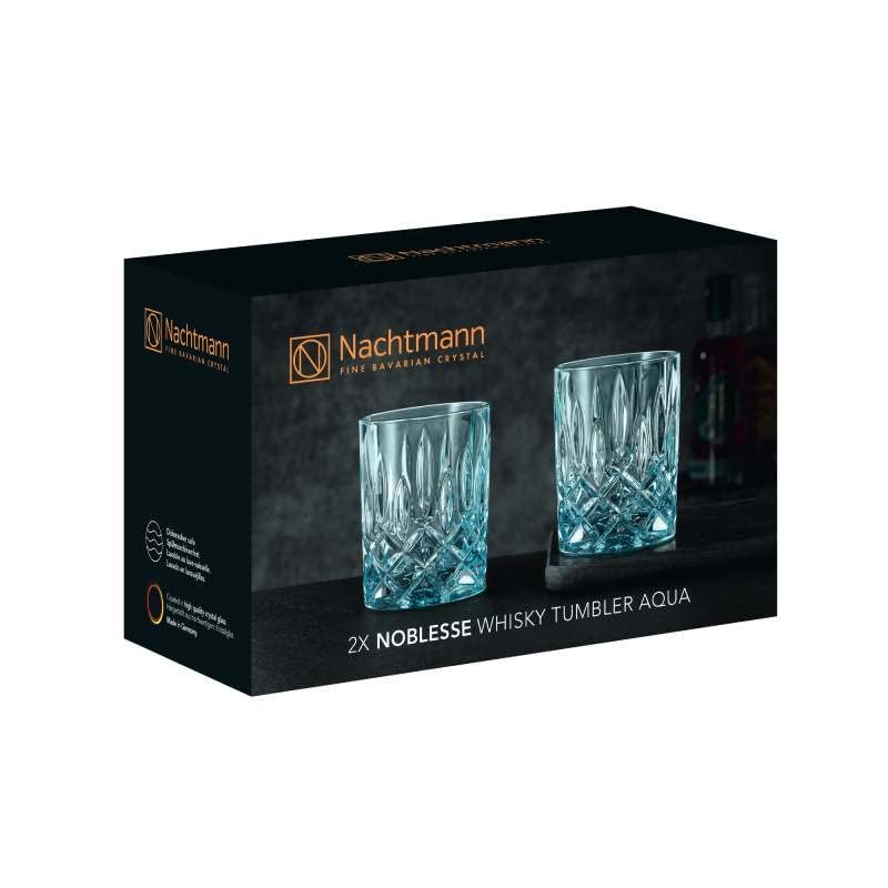 Nachtmann Noblesse Whisky Tumbler Aqua Set of 2 - Image 1