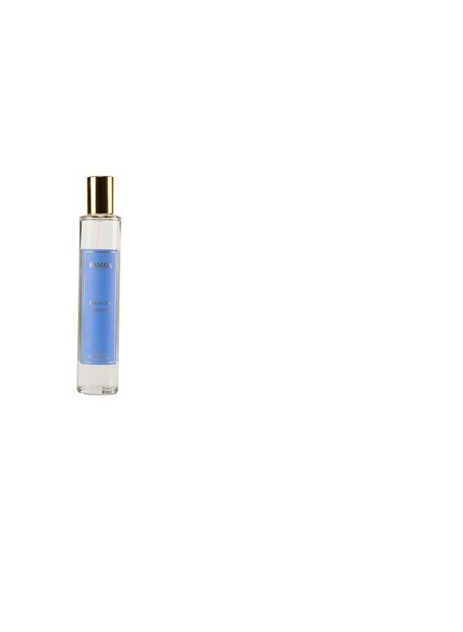 KAMAYA Iris Collection Room Spray 100ml | Long lasting Fresh cotton fragrance in clear bottle with gold lid - Image 2