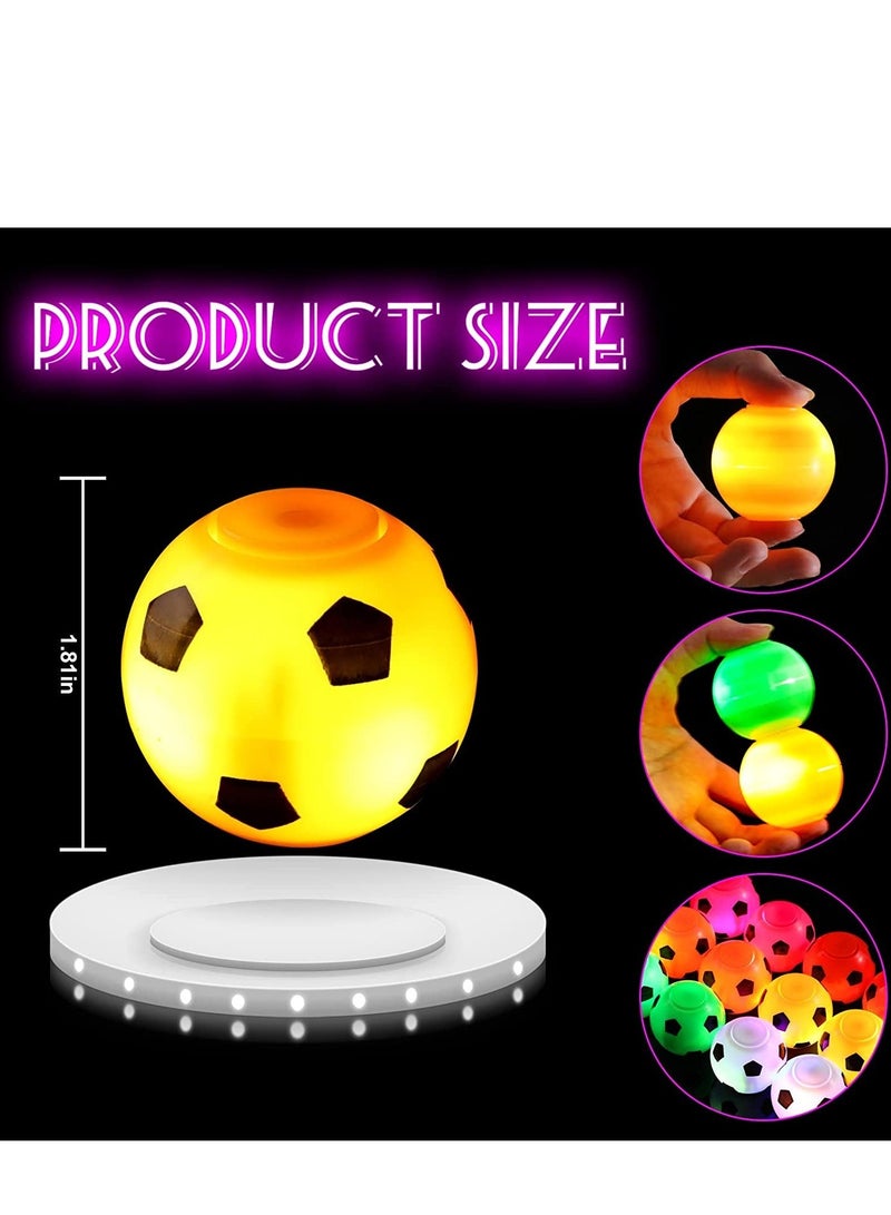 SYOSI Soccer Party Favors Light Up Fidget Spinner Soccer Ball Toys Soccer Basket Stuffers Gifts Toy for Classroom Prizes Return Gifts for Kids Birthday Party Party Favors - Image 5