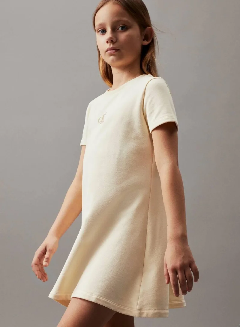 Calvin Klein Jeans Flared Terry Logo Dress