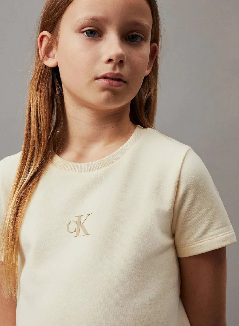Calvin Klein Jeans Flared Terry Logo Dress