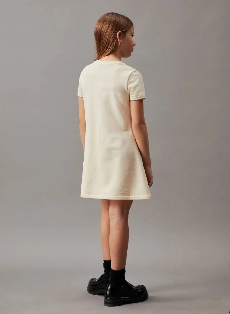 Calvin Klein Jeans Flared Terry Logo Dress