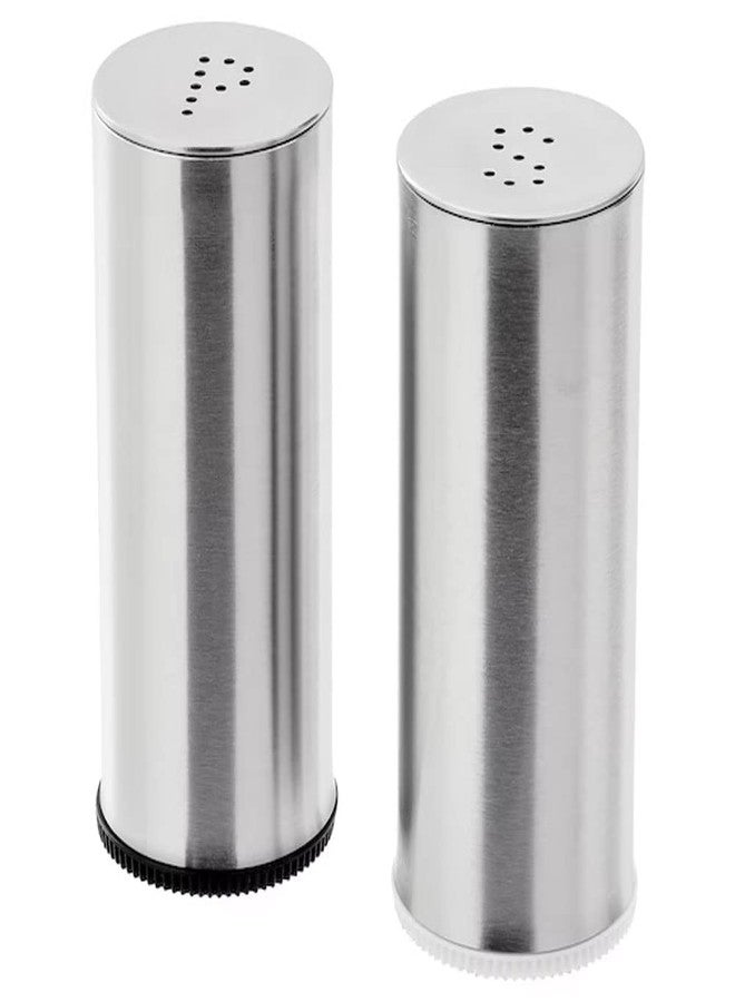 FROWWY Stainless Steel Salt & Pepper Shaker – Set of 2 | Kitchen & Dining Table Seasoning Dispenser | Modern, Durable & Easy-to-Use - Image 1