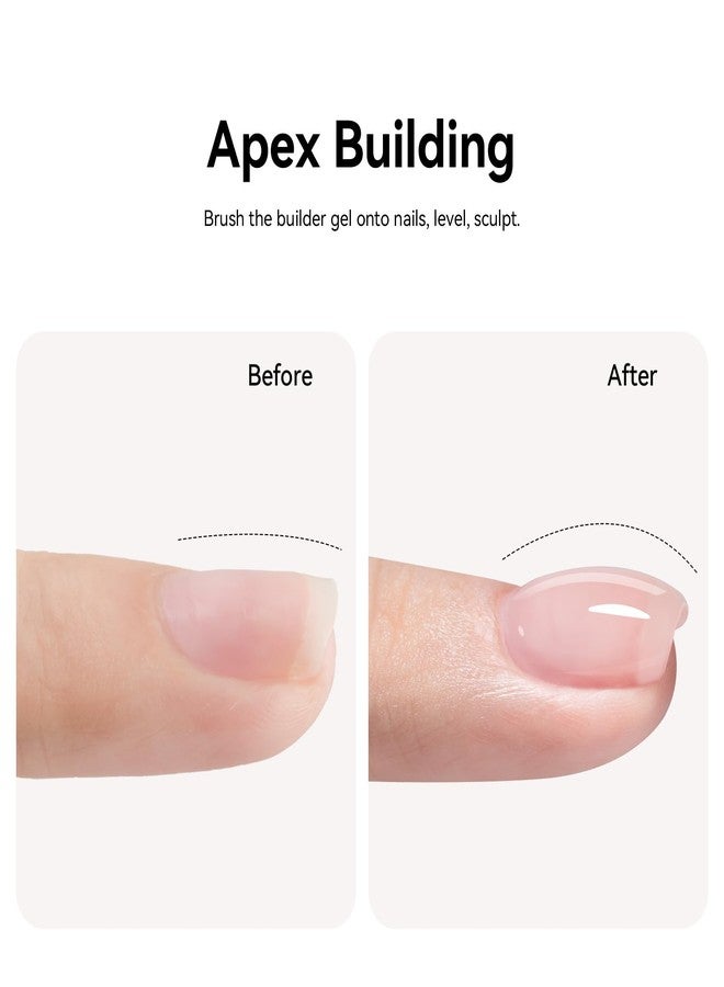 MAYCHAO 15ML Black Builder Strengthener Gel Nail Polish 7 in 1 for Nail Extension, Hard Gel Base Rhinestone for Nail Art Starter Manicure Home, 0.5 OZ-04 - Image 4