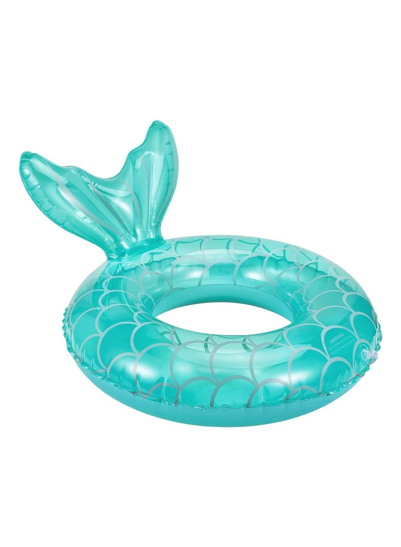 general Inflatable Swimming Ring, Water Party Summer Beach Pool Float Adults, Kids, Mermaid Tail Swimming Ring Tube Glitter Water Party - Image 1