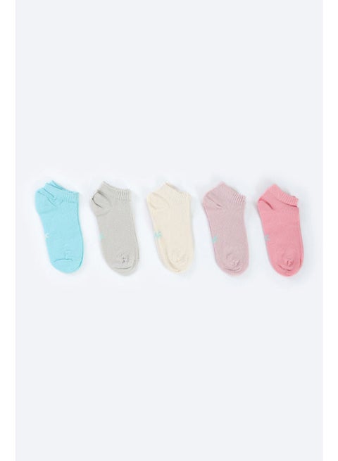 Girly Cotton Socks - 5 Pairs