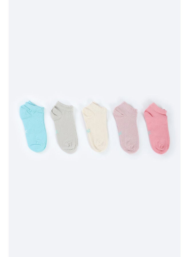 Carina Girly Cotton Socks - 5 Pairs - Image 1