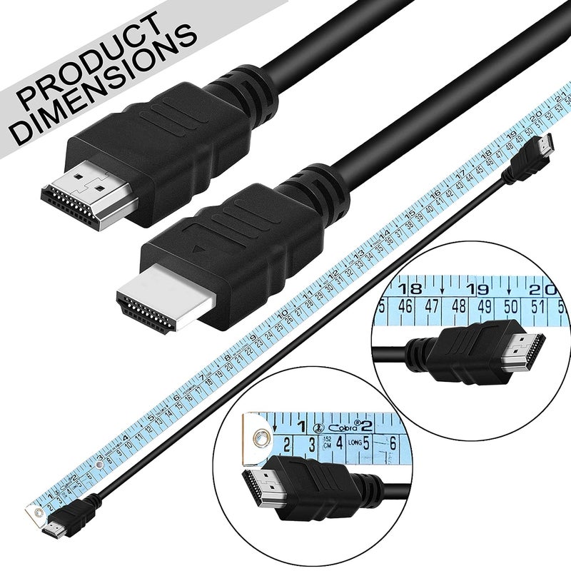 Storite 30cm High Speed Gold Plated HDMI Male to Male Cable for LED/LCD TV, PC Monitor, Setup Box - Image 2