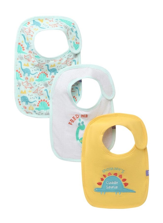 Mi Arcus Feeding, Drool Bibs with Velcro Closure for Baby Boys, Girls, Newborns, and Toddlers,0-3 Months,Cotton,Gifting/Pack of 3 - Image 1