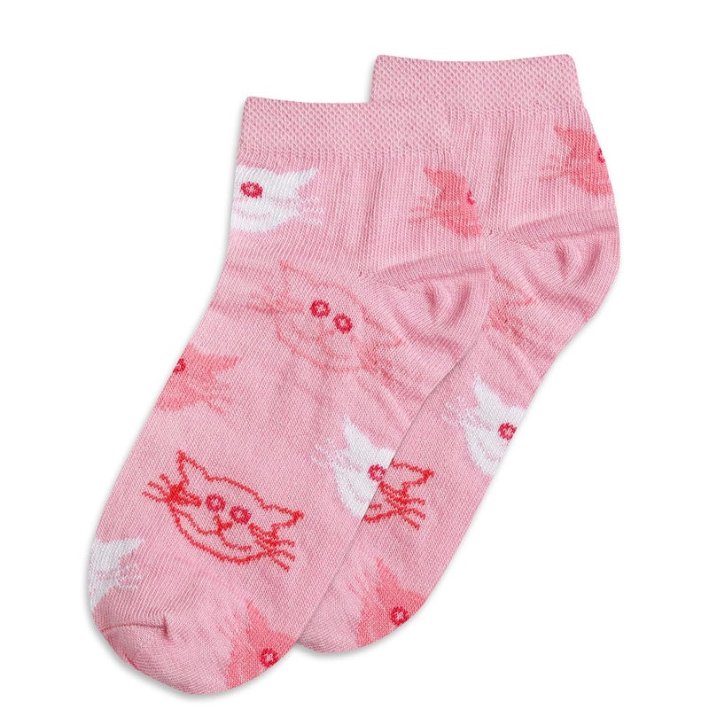Texton Texlon Kids Ankle Length Cotton Spandex Socks For Girls (Pack of 5)(Multicolor) - Image 3