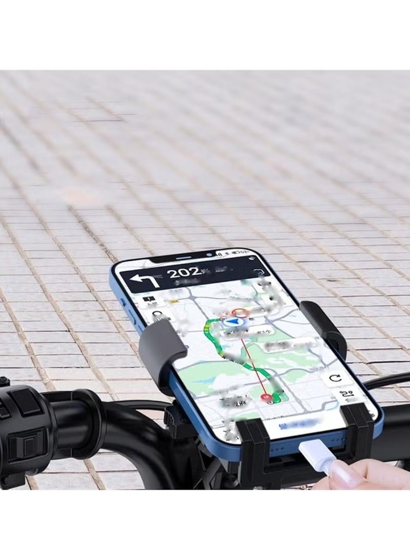 Huitich Square Shield Handlebar Bike & Motorcycle Phone Holder – Blue, Secure Anti-Slip Mobile Mount for Bikes, Scooters & Motorcycles - Image 3