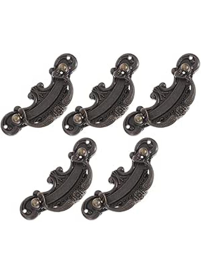 Vintage Antique Bronze Cabinet Drawer Pulls 5 Pcs Medium Size Metal Furniture Handles - Image 1