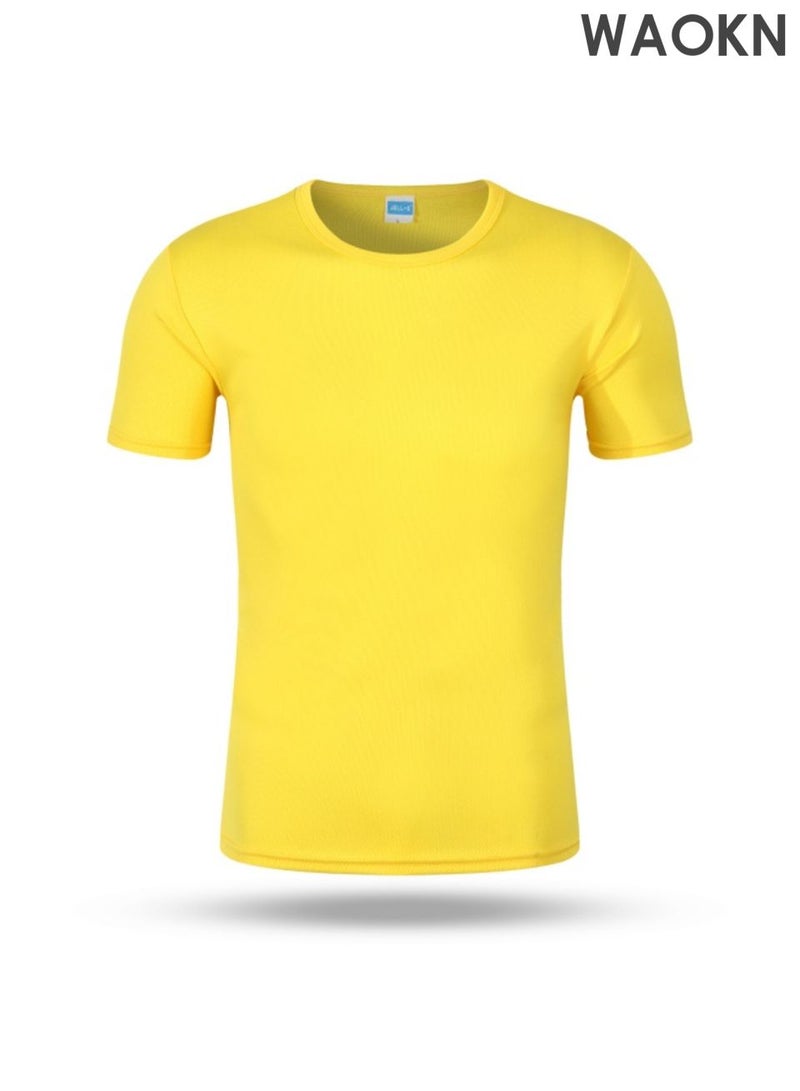 WAOKN Men's 5-piece T-shirt set, quick drying sports T-shirt, men's round neck T-shirt summer basic style, quick drying moisture absorbing T-shirt, sports running gym exercise short sleeved T-shirt loose, sports casual short sleeved. - Image 4