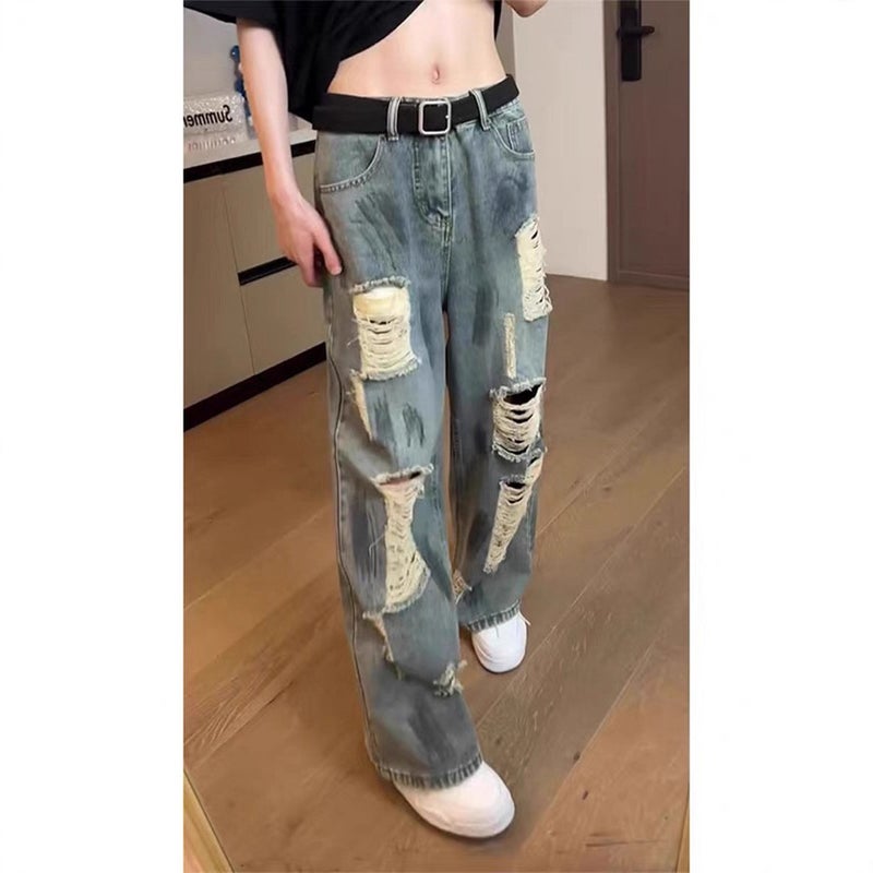 Unisex Classic Denim Jeans Loose Fit Daily Outdoor Wear - Image 4