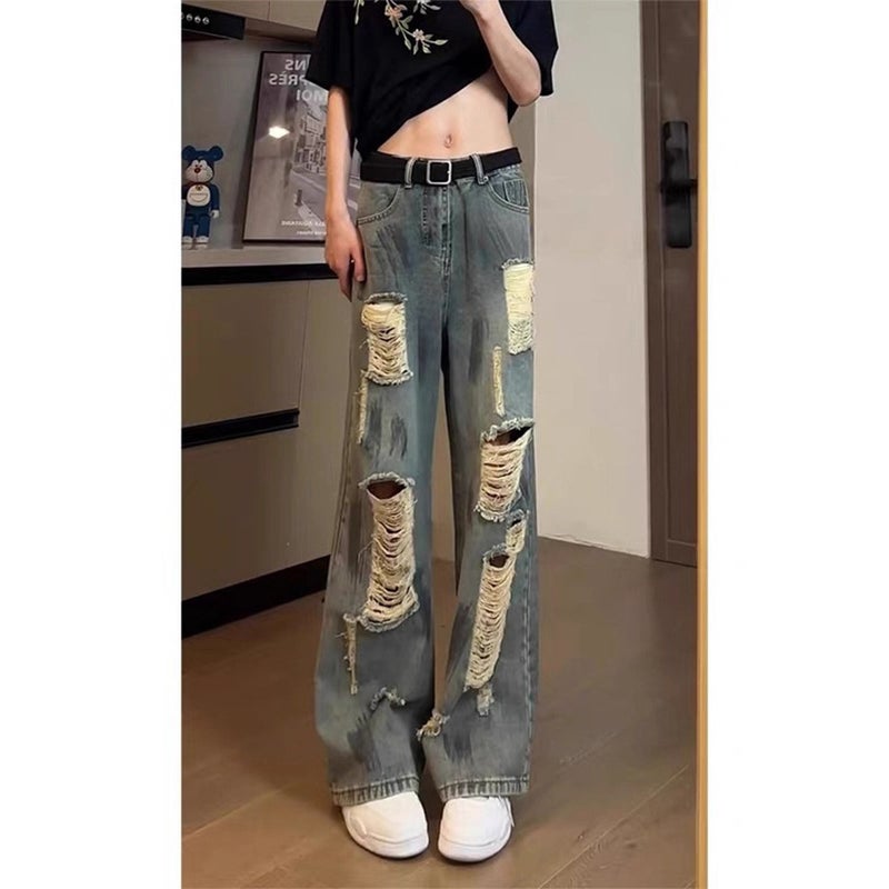 Unisex Classic Denim Jeans Loose Fit Daily Outdoor Wear - Image 2