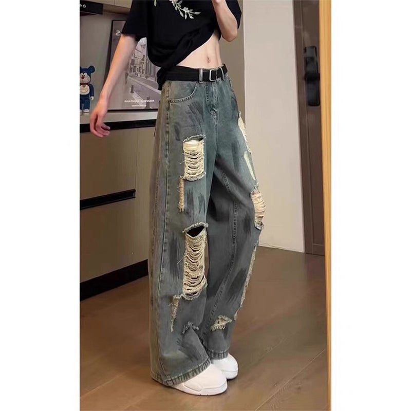 Unisex Classic Denim Jeans Loose Fit Daily Outdoor Wear - Image 5