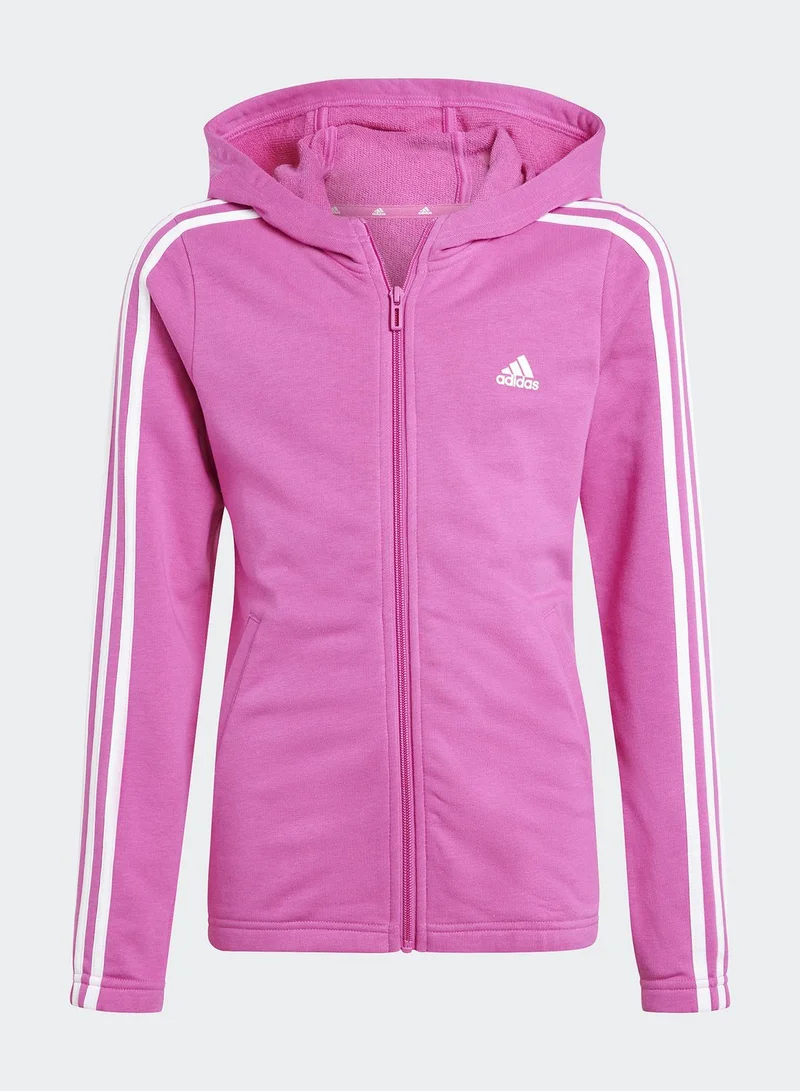 Adidas Essentials 3-Stripes Full-Zip Hoodie