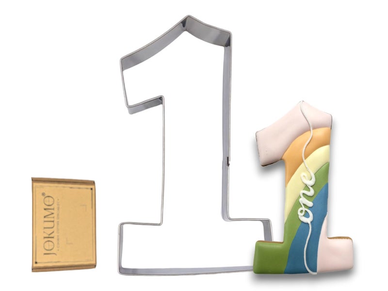 JOKUMO 1 Number One Shape Cookie Cutter 4 Birthday Letter Cookie Cutter Mold 180 Stainless Steel