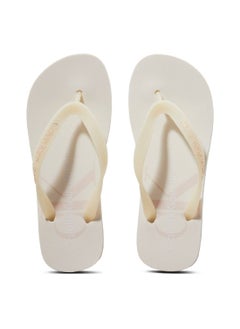Calvin Klein Jeans Women's Beach Sandal Flatform Flip Flops - Nylon, White  - Image 4