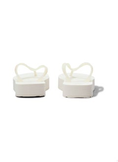 Calvin Klein Jeans Women's Beach Sandal Flatform Flip Flops - Nylon, White  - Image 3