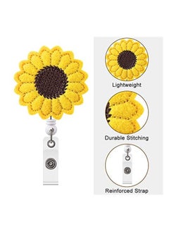 KASTWAVE Sunflower Shape Badge Retractable Holder Clip  - Image 2