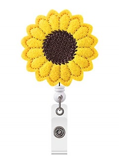 KASTWAVE Sunflower Shape Badge Retractable Holder Clip  - Image 1
