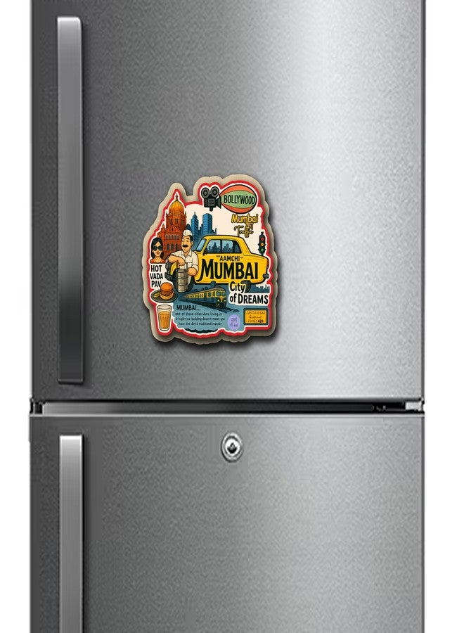 Tinywalk Mumbai Fridge Magnet, 3D Wooden Souvenir Decorative Refrigerator Magnet for Home Kitchen & Wardrobe Decor, Travel Souvenir Gift, Aamchi Mumbai City of Dreams - Image 2