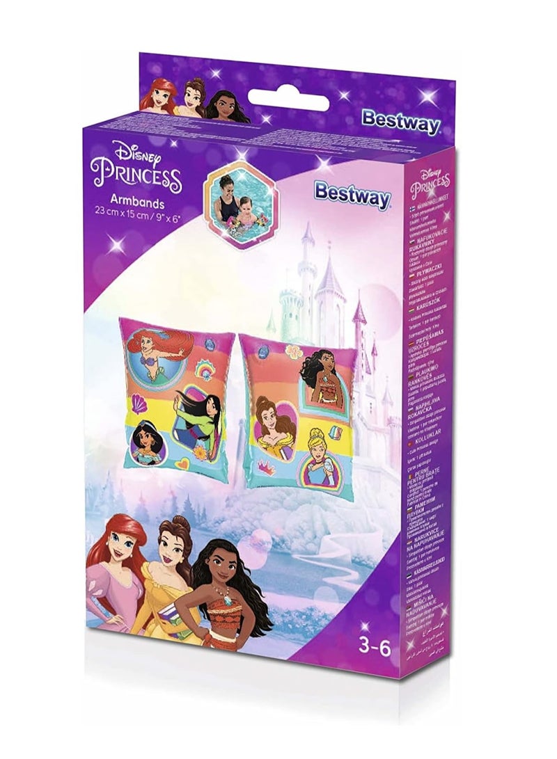 Bestway Disney Princess 23 cm x 15 cm Girls Inflatable Swimming Armbands For Pools - Image 3