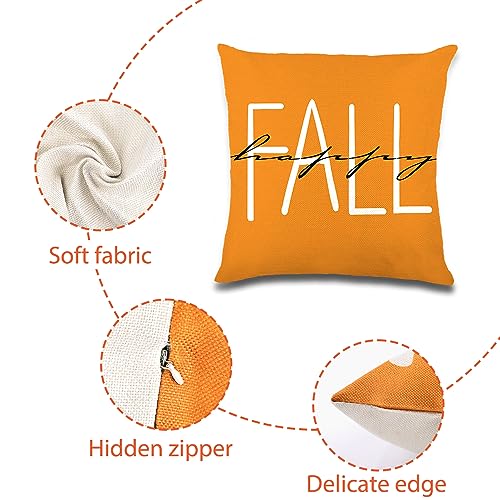 YUJUN 4 PCS Fall Pillow Covers Decoration,20x20in Buffalo Plaid Farmhouse Pumpkin Maple Leaves Thanksgiving Fall Throw Pillows Cushion Case Couch Decor for Autumn Home Outdoor Decorations - Image 3