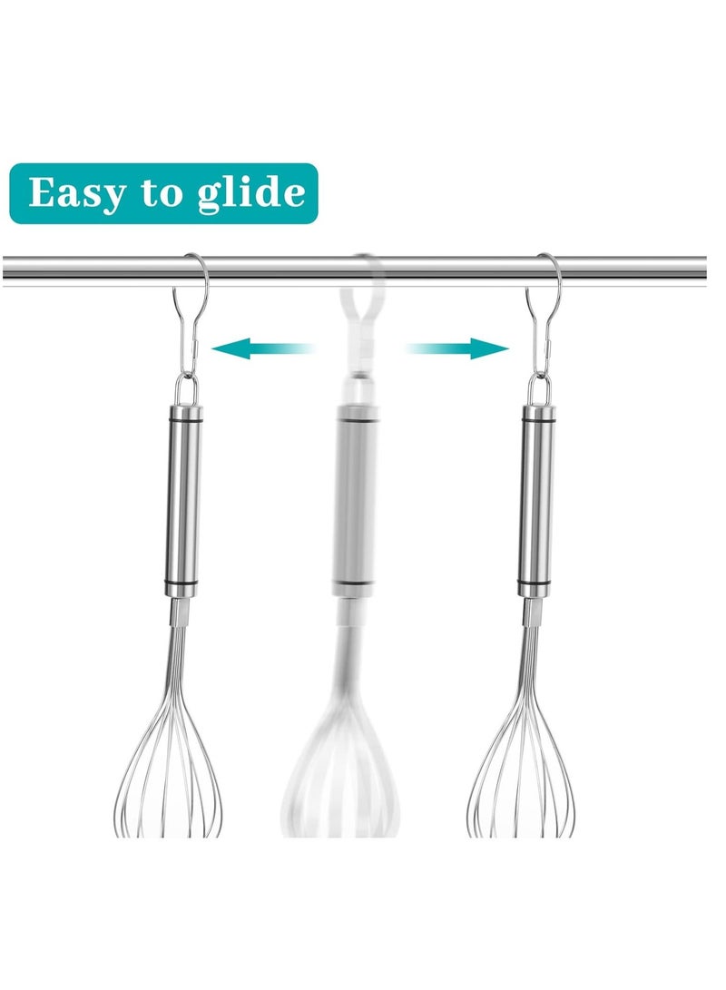 60 Pieces Metal Shower Curtain Hooks Hanging Shower Clips Metal Shower Curtain Rings Practical Shower Curtain Hangers for Reusable Bathroom Bedroom Kitchen Home Curtain Applications  - Image 4