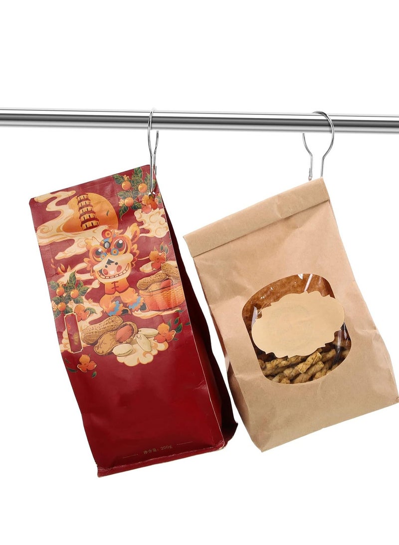 60 Pieces Metal Shower Curtain Hooks Hanging Shower Clips Metal Shower Curtain Rings Practical Shower Curtain Hangers for Reusable Bathroom Bedroom Kitchen Home Curtain Applications  - Image 3