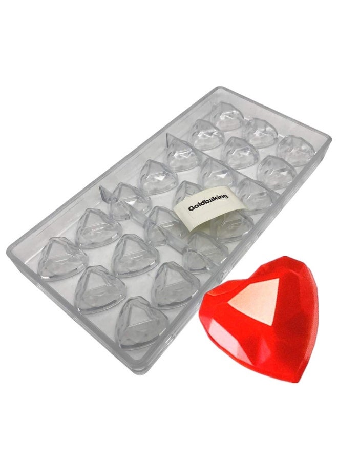 Heart Chocolate Mold Polycarbonate Chocolate Mould 1432 Transparent - Image 1
