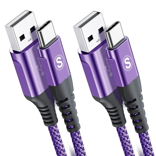 sweguard USB Type C Charger Cable [2-Pack,10ft+10ft] iPhone 15 Charger Nylon Braided USB Cord for iPhone 15 Pro Max Samsung Galaxy S23 S22 S21 S20 S10 S9 S8+ Note 20 Flip A53 A54 Pixel LG Moto PS5 - Image 1