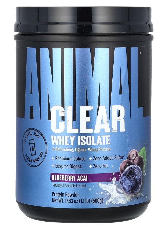 ANIMAL Clear Whey Isolate Blueberry Acai 1.1 lbs (500 g) 