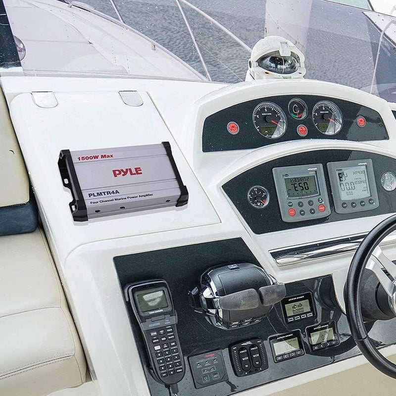 Pyle 4-Channel Marine Amplifier Receiver - Waterproof 1500 Watt Power for Boat Stereo - Image 5