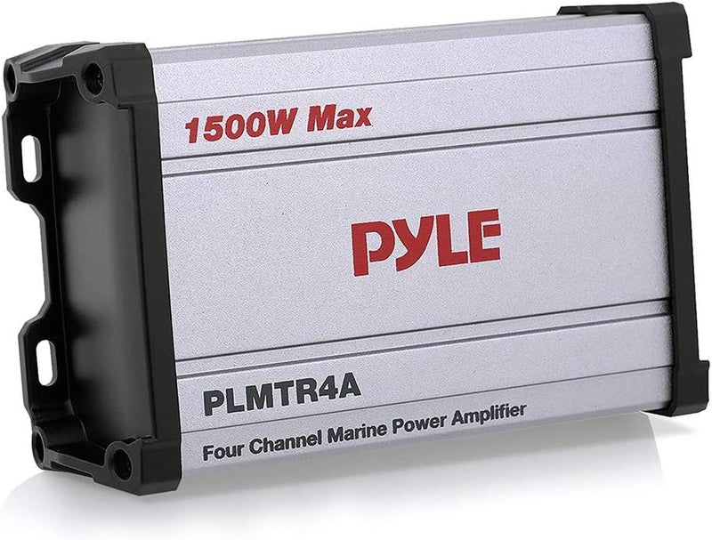 Pyle 4-Channel Marine Amplifier Receiver - Waterproof 1500 Watt Power for Boat Stereo - Image 2