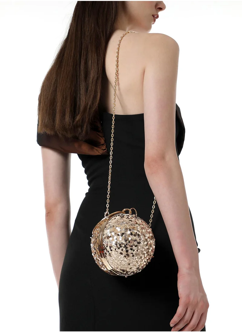 صوص هاوت The Discotheque Clutch Bag - Champayne Gold