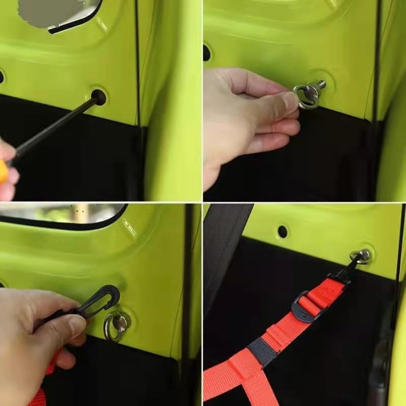 بالة شبكية سوداء لتنظيم الصندوق الخلفي لسيارة Suzuki Jimny JB64 JB74 للأعوام 2019 2020 2021 2022 2023 2024 - Image 5