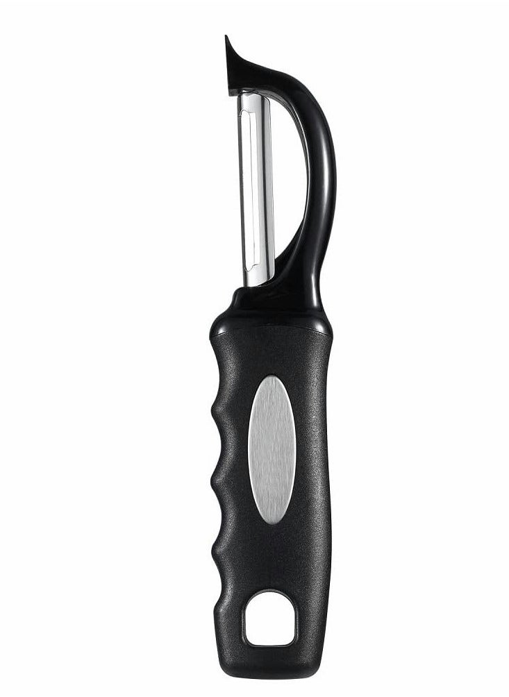 Y&D Premium Swivel Vegetable Peeler, Kitchen Gadgets Apple Peeler Potato Veggie Fruit Soft Grip Handle, Dishwasher Safe Accessories, Pointed, Black  - Image 1