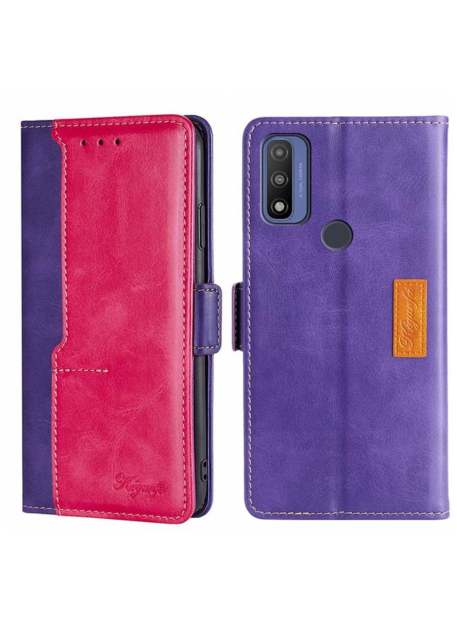 اس-توب جراب لهاتف Motorola Moto G بلون متباين نقي مع مشبك جانبي من الجلد - Image 1