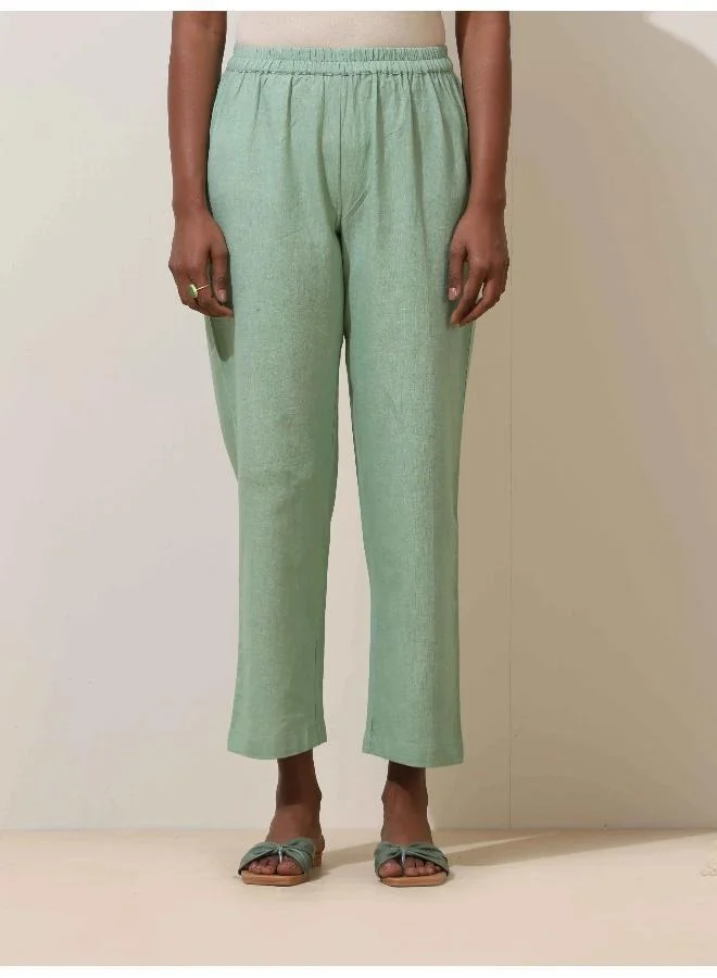 trueBrowns trueBrowns Mint Green Cotton Kurta Co-Ord Set
