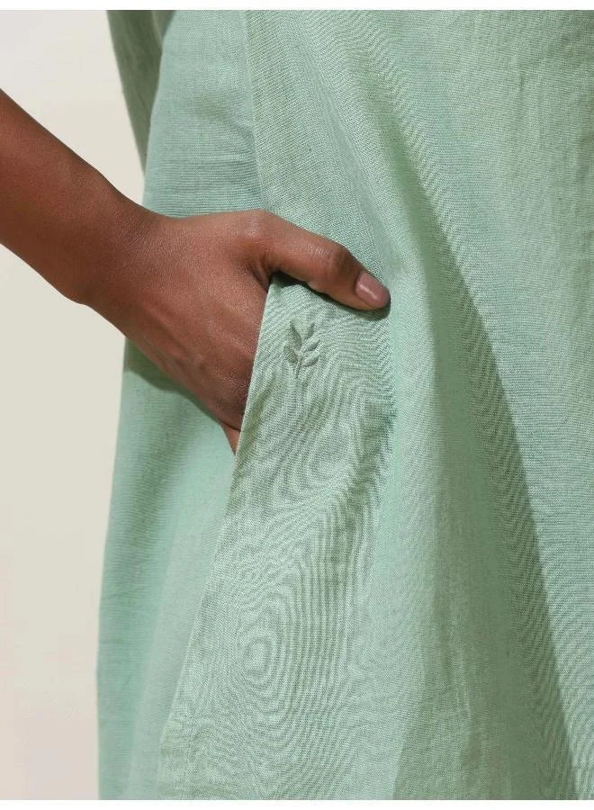 trueBrowns trueBrowns Mint Green Cotton Kurta Co-Ord Set