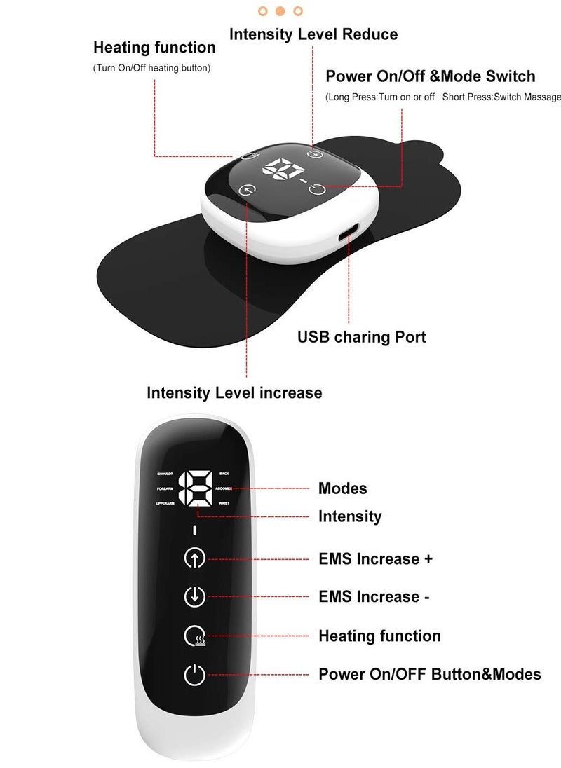 SYOSI - Wireless TENS Machine for Pain Relief Unit Heated Rechargeable Muscle Stimulator Portable EMS Massage Pain Management Device for Posterior Knee With Remote Control Sciatic Relief and Joint Comfort - Image 1