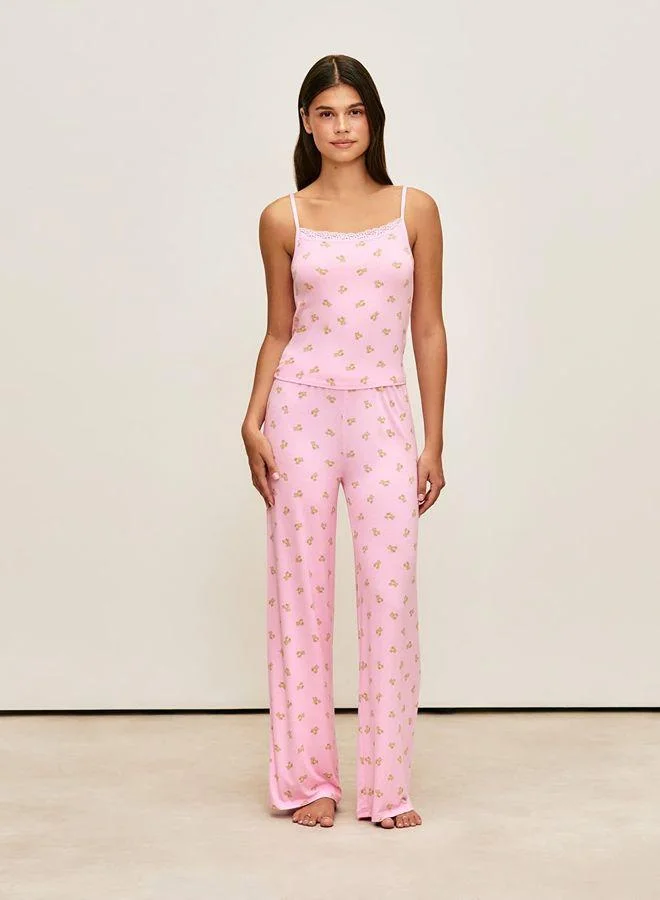 Undiz Printed jersey trousers with teddy bears
