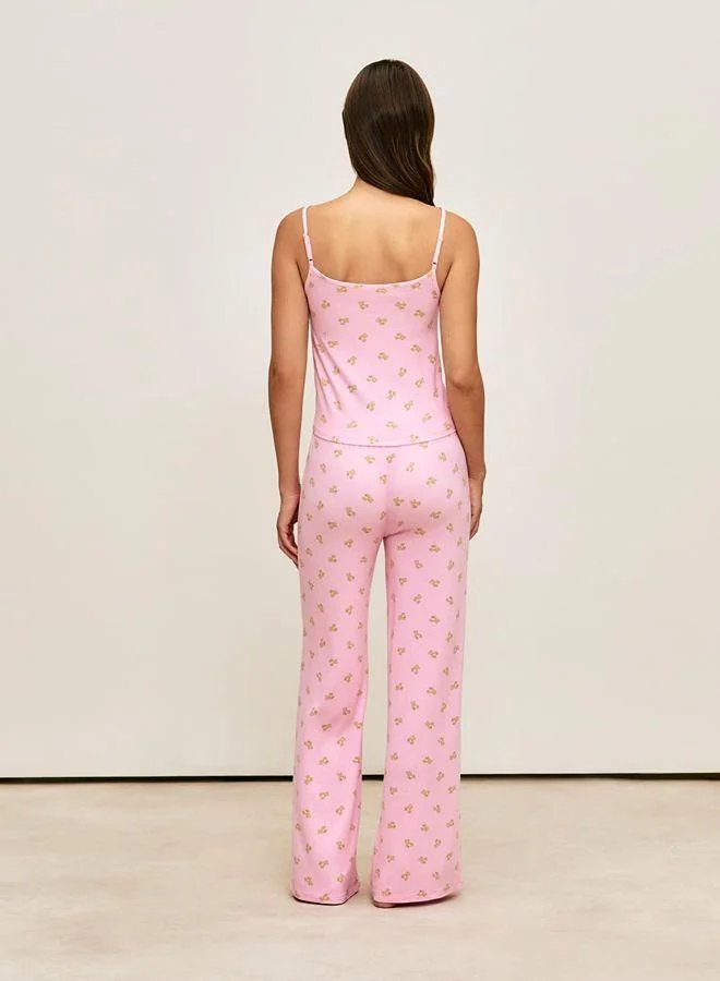 Undiz Printed jersey trousers with teddy bears