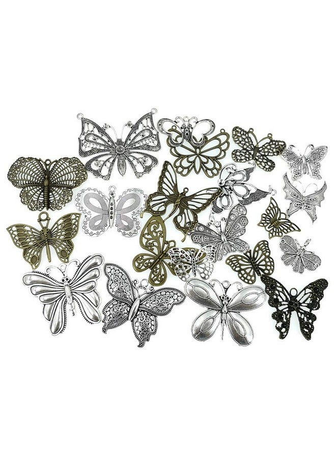 Kinteshun Assorted Butterfly Charm Pendant Connector For Diy Jewelry Making Findings(21Pcsbig Size) - Image 2