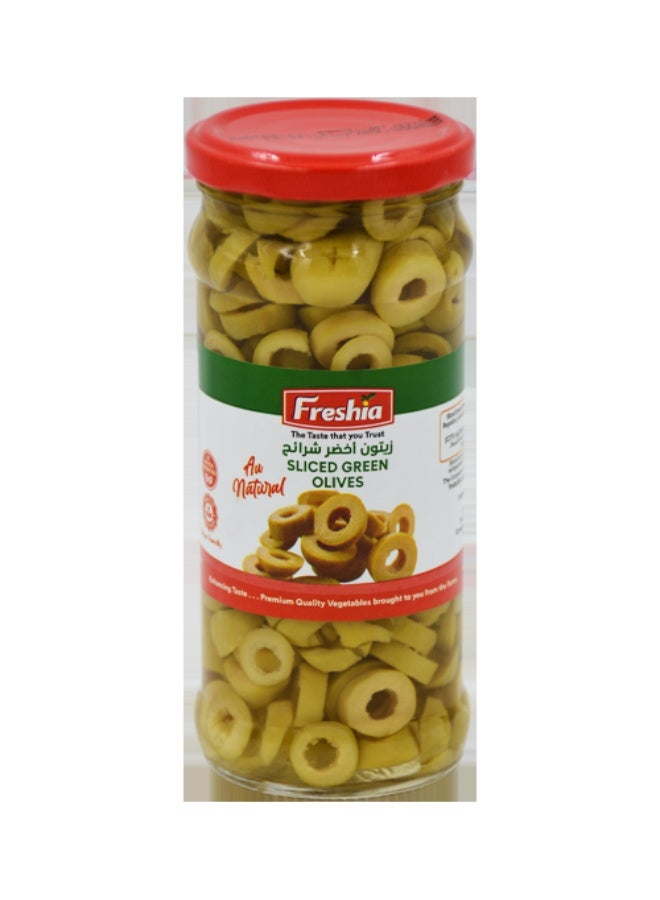 Freshia Sliced Green Olives 335g | Ready-to-Use Pre-Sliced Olives in Brine | Perfect for Pizza, Salad, Pasta & Sandwiches | Mediterranean Diet Staple | Vegan, Gluten-Free - Image 1