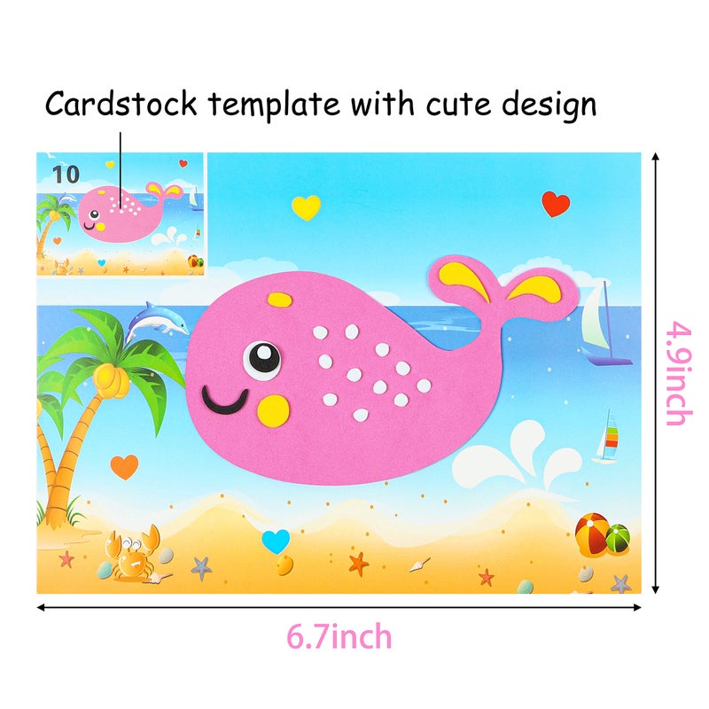 MALLMALL6 20Pcs Mosaic Sticker Art Kits for Kids Toddler Unisex - Image 4