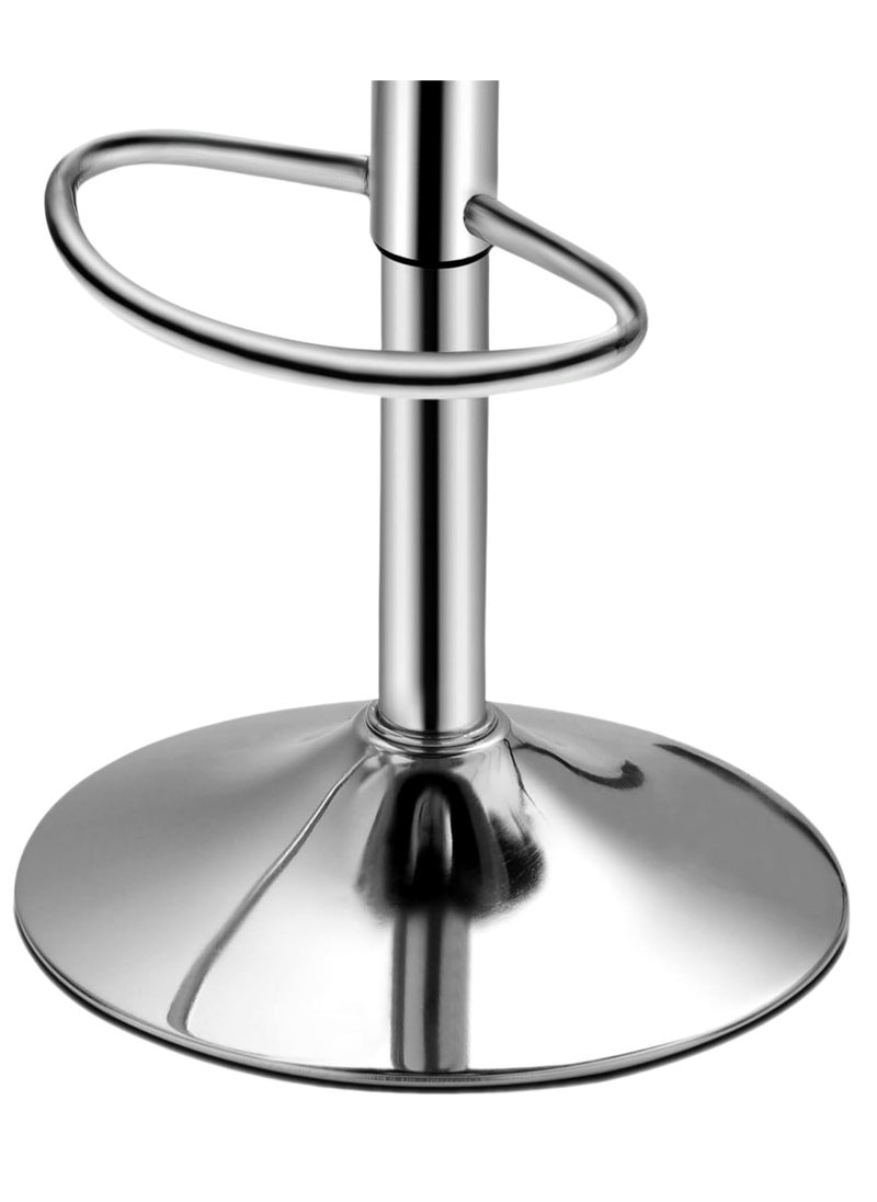 PixelsFurniture - Pixels Furniture Adjustable Modern Design Swivel Leather Bar Stool for Home Kitchen with Backrest and Footrest - Image 1