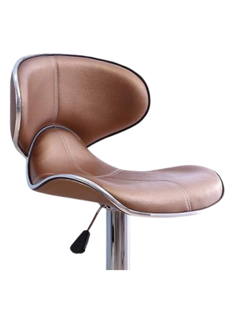 PixelsFurniture - Pixels Furniture Adjustable Modern Design Swivel Leather Bar Stool for Home Kitchen with Backrest and Footrest - Image 1